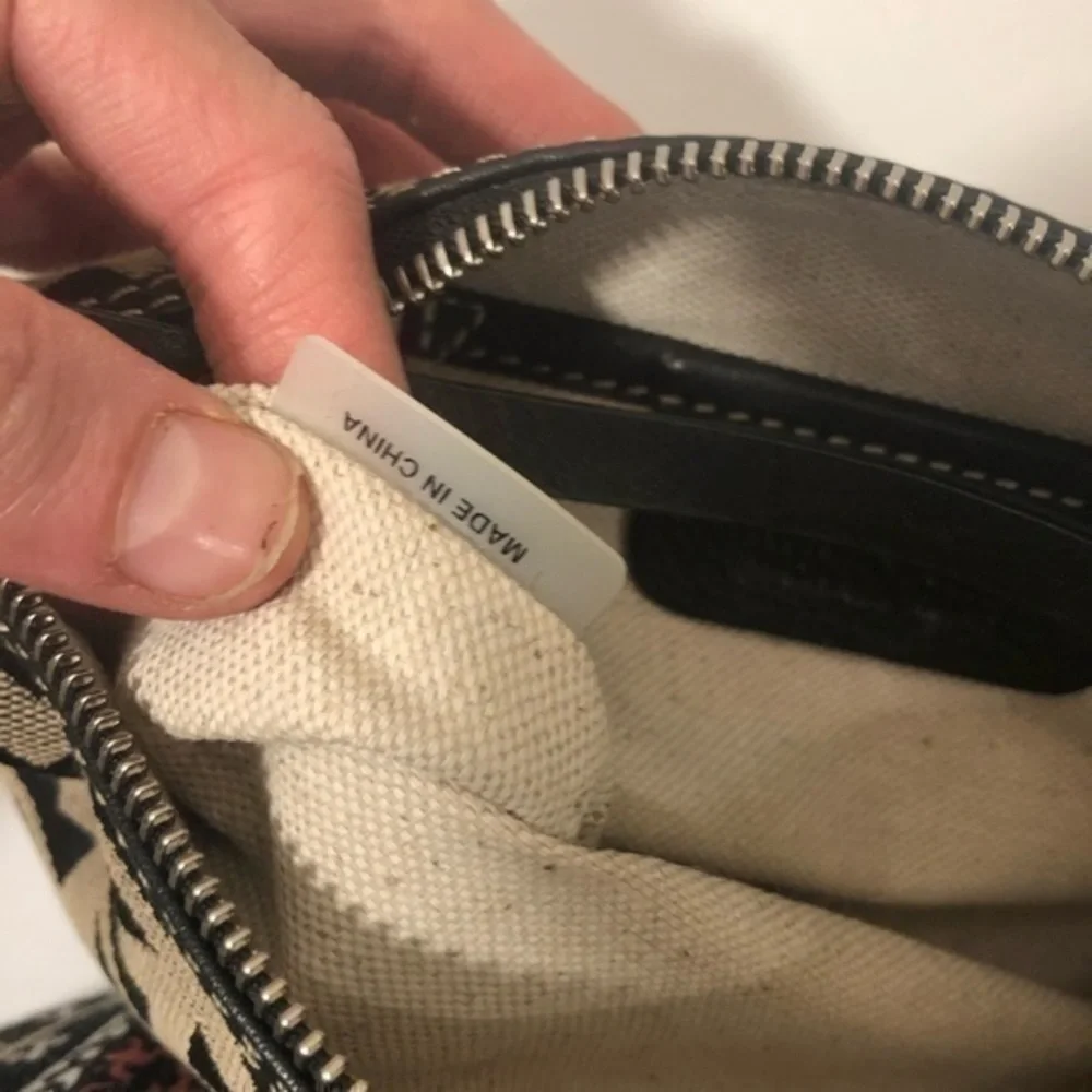 Michael Kors canvas leather mini bag baguette